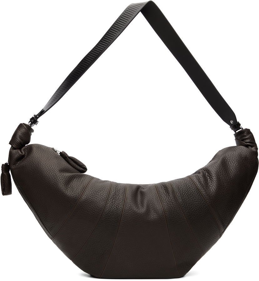 Axelväska LEMAIRE Rail Belt Large Croissant Bag Brun | BG0172 LL0137