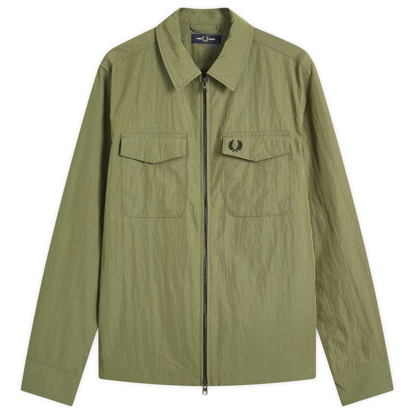 Skjorta Fred Perry Fred Perry Zip Through Overshirt Grön | M5684-X21