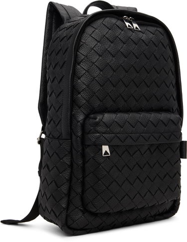 Ryggsäck Bottega Veneta Bottega Veneta Intrecciato Leather Backpack Svart | 833158V5I528803, 1
