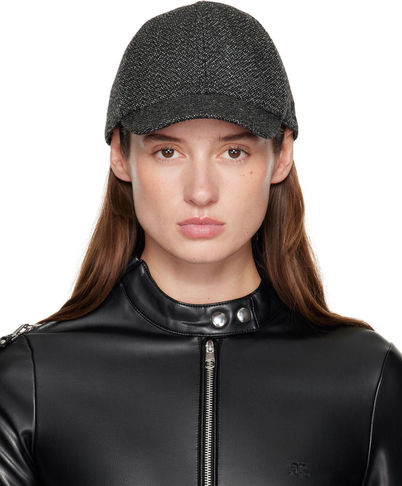 Keps Courrèges Courrèges Caviar Wool Cap Grå | 325ACT042WO0144