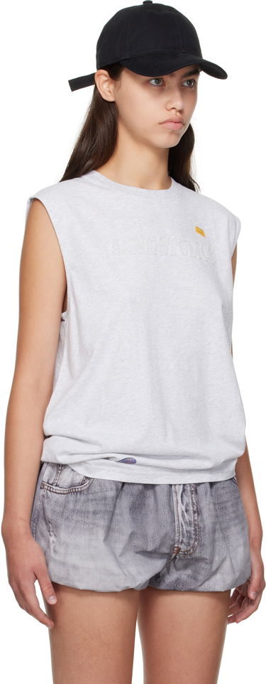 Linne Acne Studios Acne Studios Logo Muscle Tee Grå | CL0350-, 1