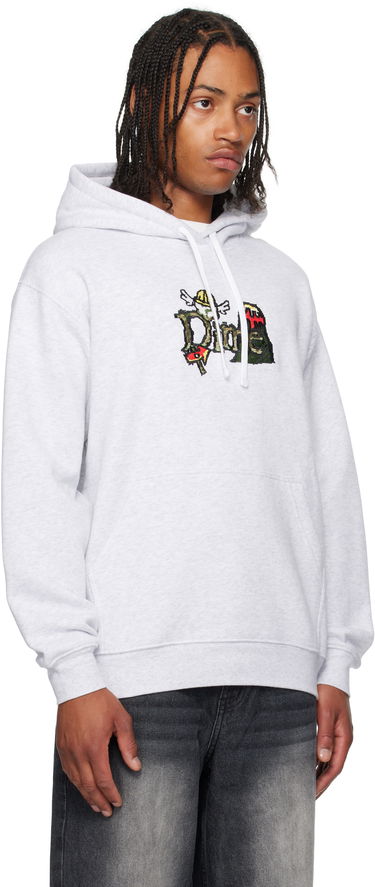 Sweatshirt Dime Dime Classic Fuzzy Hoodie Grå | DIMESU2545ASH, 1