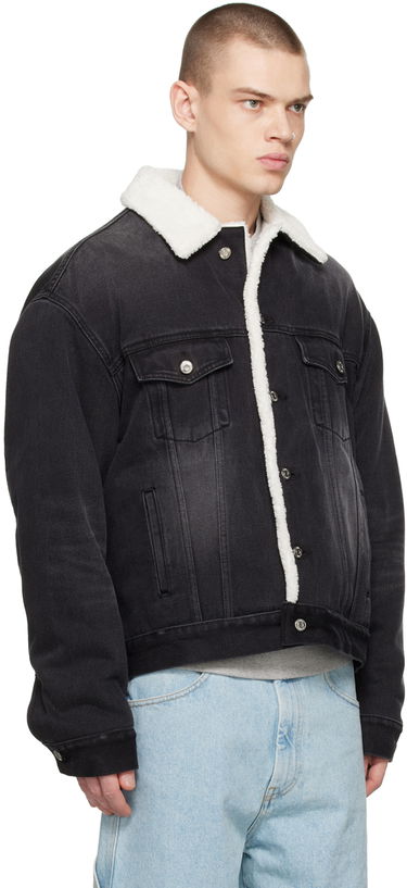Jacka We11done Oversized Faux-Shearling Jacket Svart | WD-DJ3-22-378-U-BK, 1