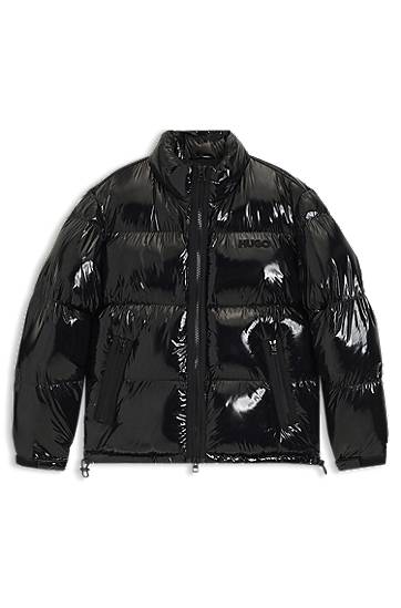 Pufferjacka BOSS Water-repellent Glossy Puffer Jacket Svart | 50549251, 0