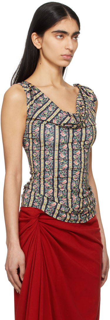 Linne Vivienne Westwood Vivienne Westwood Ginnie Floral Jersey Sleeveless Top Svart | 16030007-J008A-, 1