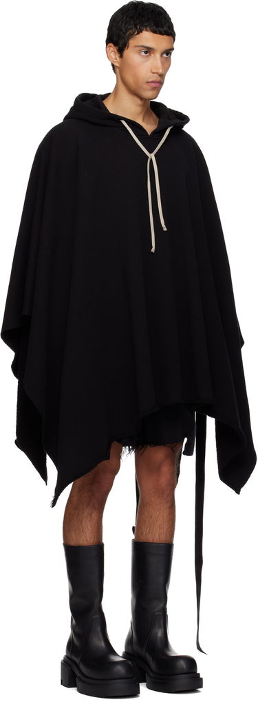 Sweatshirt Rick Owens DRKSHDW Poncho Hoodie Svart | DU02E7275 FSL, 1