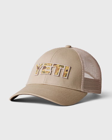 Keps YETI Camo Logo Badge Low Pro Trucker Hat Beige | 888830197783, 0