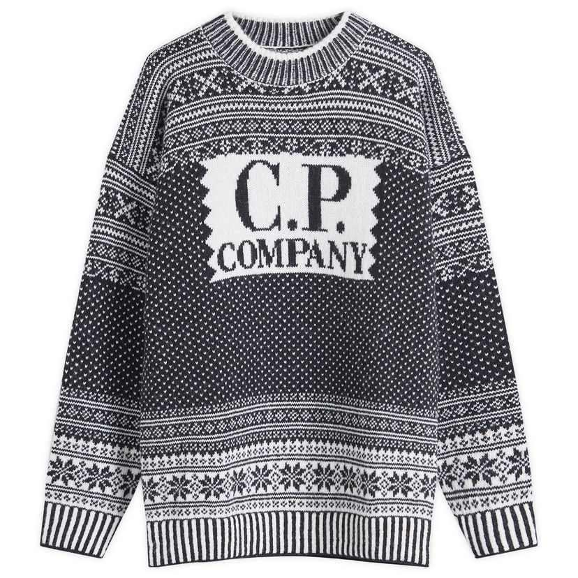 Sweater C.P. Company Crew Knit Sweater Svart | CMKN308A-110183J-V02