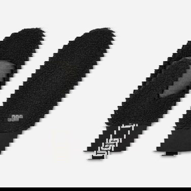 Handskar UGG Logo Tape Fleece Mittens Svart | 101099-BLK, 1