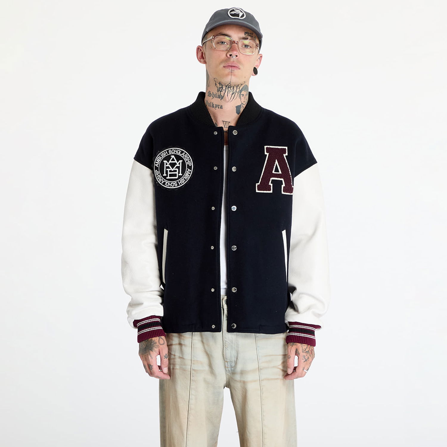 Jacka Ambush Stadium Jacket UNISEX Navy/ Russet Brown Brun | BMEK002F24FAB0014628, 0