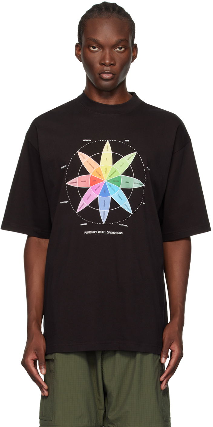 T-shirt Balenciaga Black How Do You Feel? T-Shirt Svart | 764235TQVS3