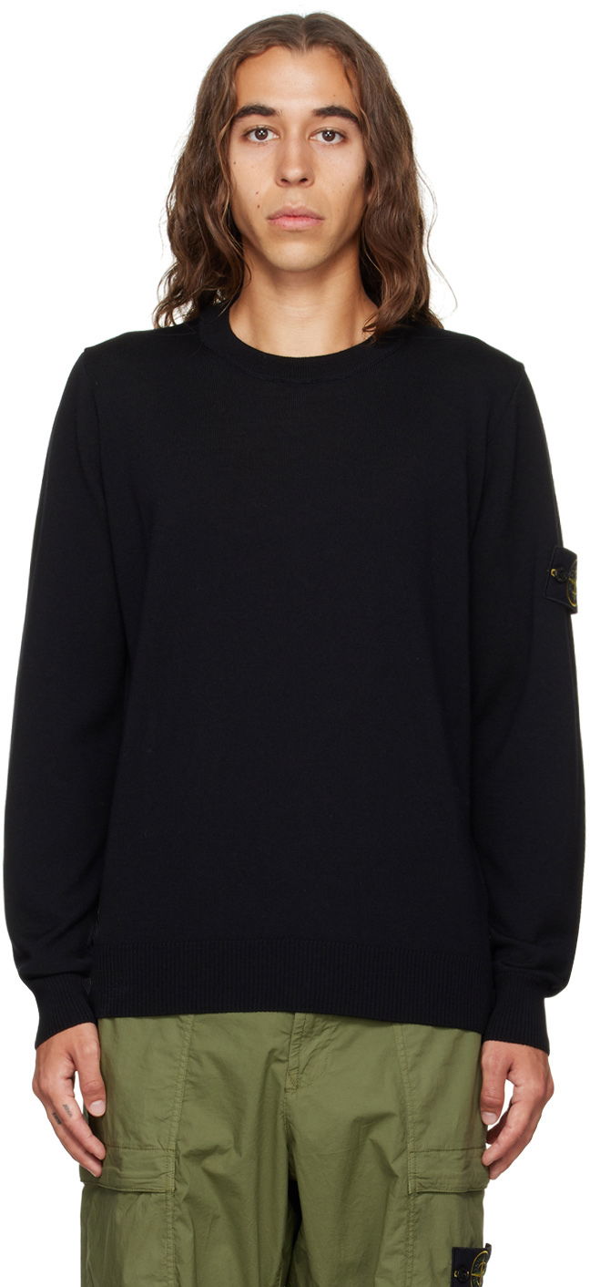 Sweater Stone Island Wool Sweater Svart | 7715510C4, 0