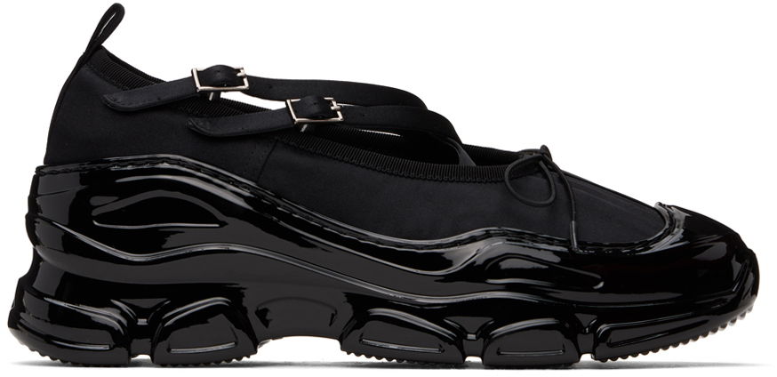 Kläder Simone Rocha Simone Rocha Classic Buckle Tracker Ballerinas Svart | HT19-M 0755, 0