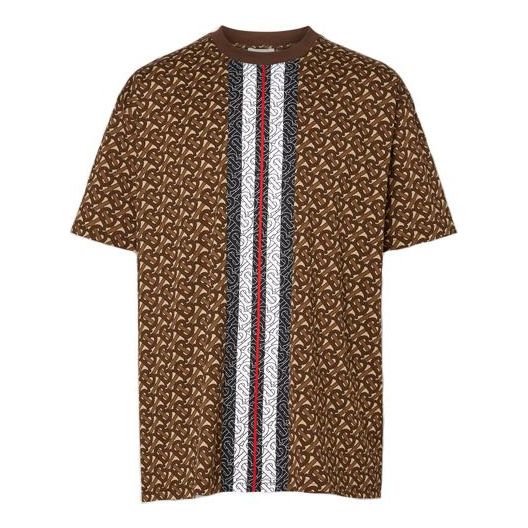 T-shirt Burberry Logo Stripe Print T-Shirt Brun | 80182391, 0