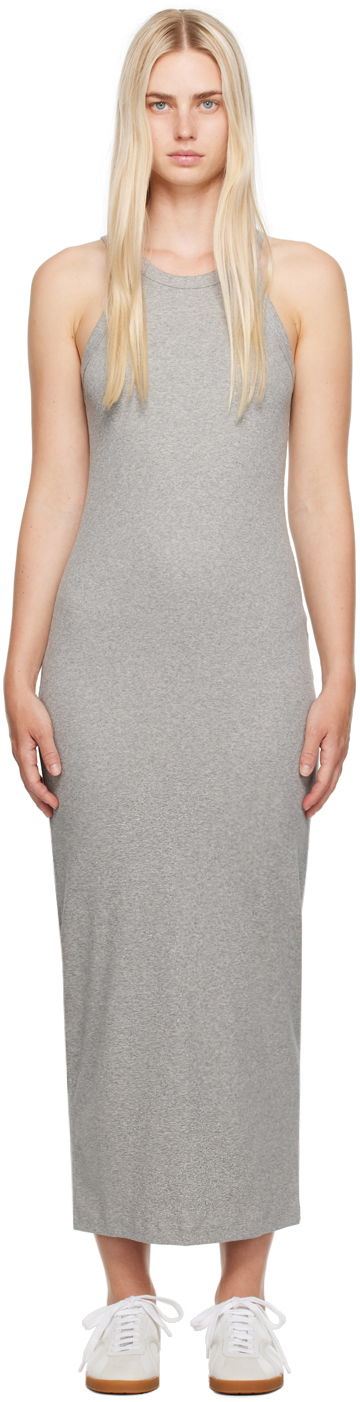 Klä TOTEME Women's Curved Maxi Dress Grå | 243-WRD3766-FB0246