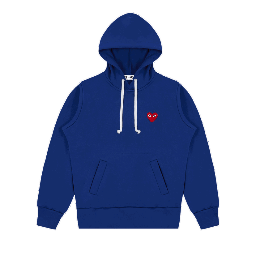 Sweatshirt Comme des Garçons PLAY Hoodie with Red Heart Blå | AZ T173 051 2
