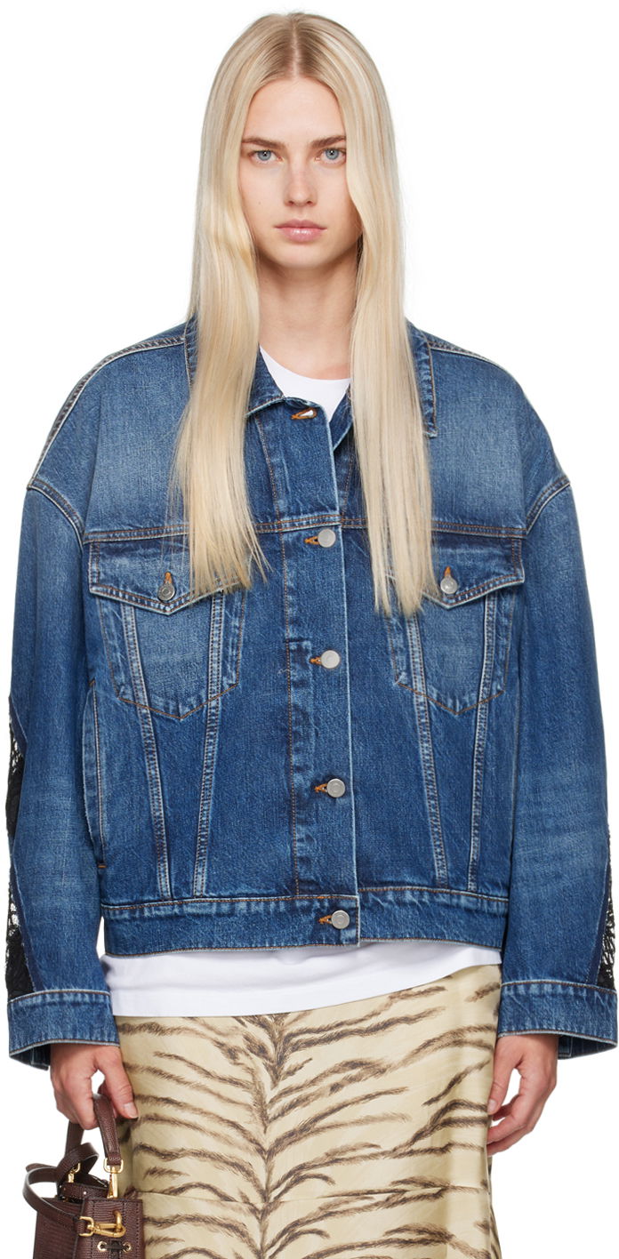 Jacka Stella McCartney Faded Denim Jacket Blå | 6D03153SPH85