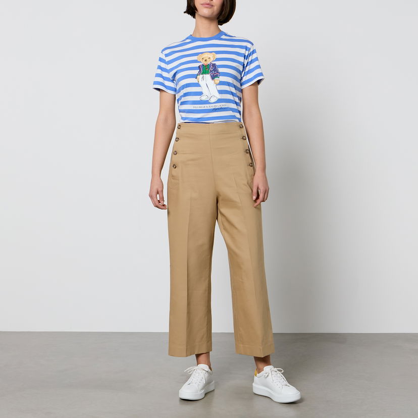 T-shirt Polo by Ralph Lauren Polo Ralph Lauren Bear Striped Cotton-Jersey Turkos | 211924300001
