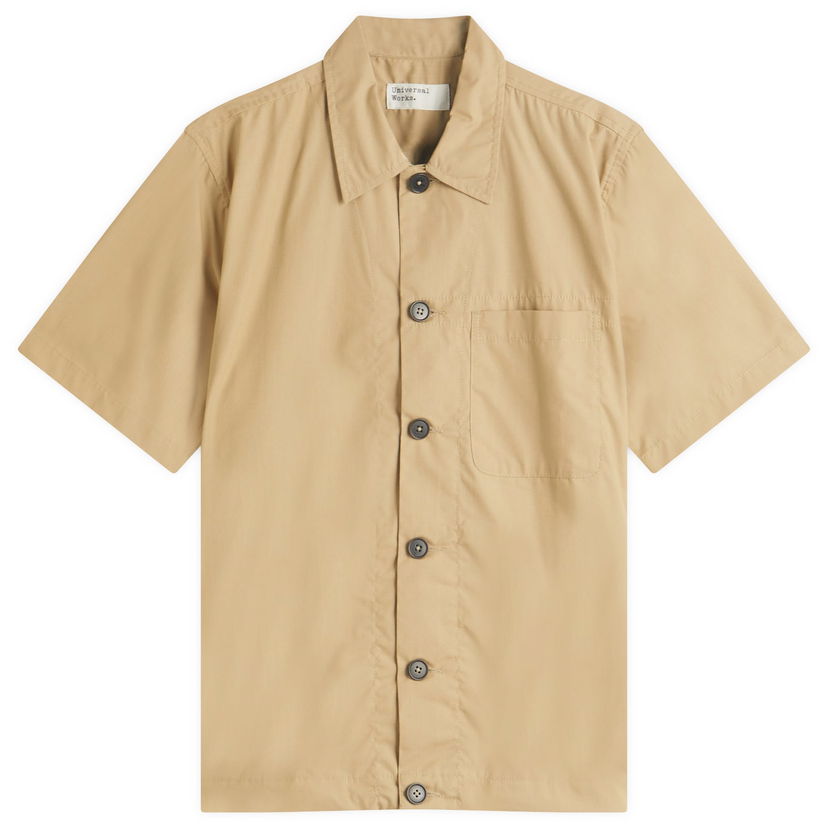 Skjorta Universal Works Universal Works Recycled Poly Tech Overshirt, Size Large Beige | 32193-SND