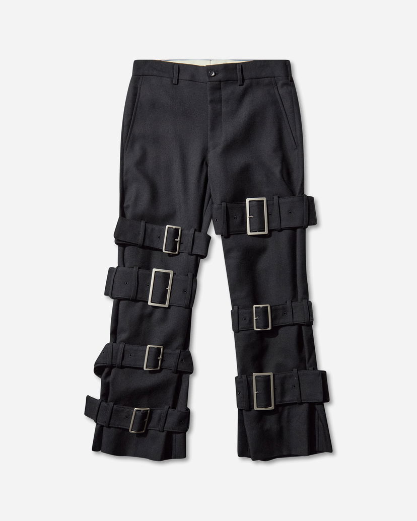 Byxor Comme des Garçons Multi-Buckle Trousers Svart | PP-P009-W25 1