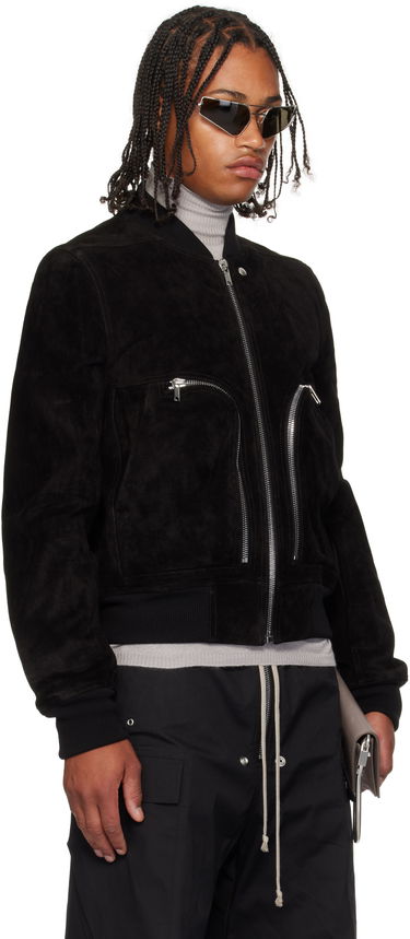 Bomberjacka Rick Owens Rick Owens Concordians Bauhaus Suede Flight Jacket Svart | RU02E1749 LCS, 1
