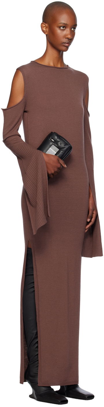 Klä Rick Owens Rick Owens Porterville Cape Sleeve Maxi Dress Svart | RP02D3610 M, 4