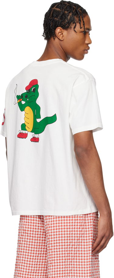 T-shirt Bode Bode Reptile Rec Henley T-Shirt Vit | MRS25CS029, 2