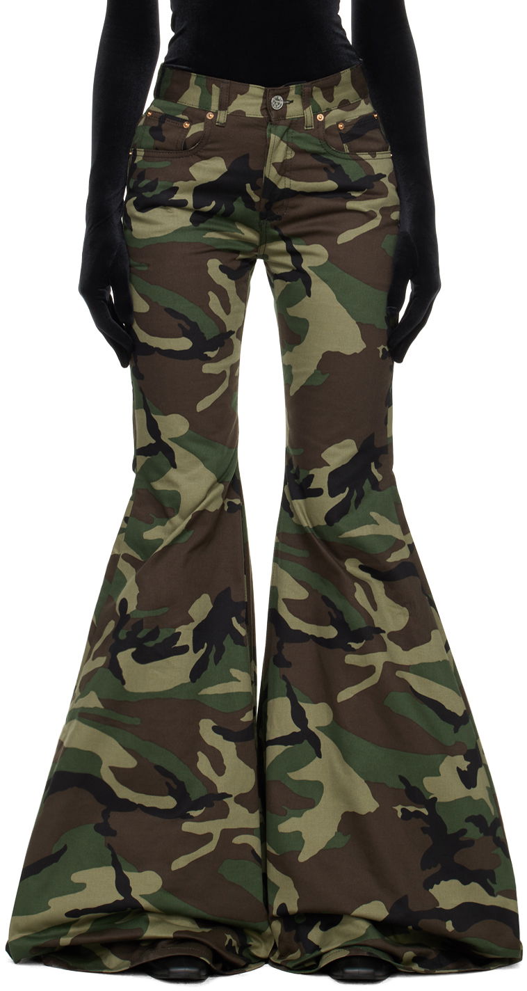 Byxor VETEMENTS Flared Trousers Grön | WE64PA200Z