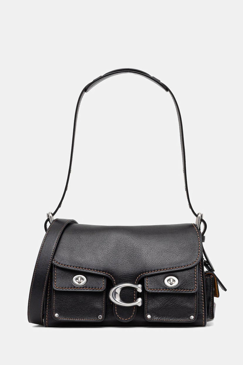 Axelväska Coach Coach Cargo Turnlock Soft Tabby Shoulder Bag Svart | CU124