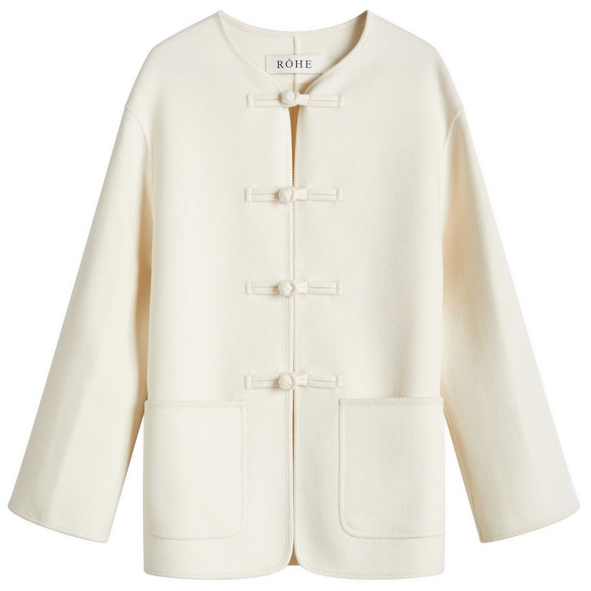 Jacka Róhe Rohe Traditional Double-Faced Jacket Vit | 414-11-083