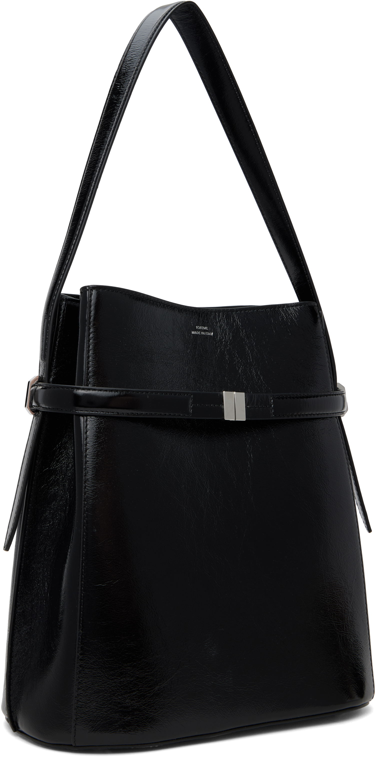 Tygpåse TOTEME Totême Belted Naplack Leather Bucket Bag Svart | 244-WAL0048-LE0046, 1