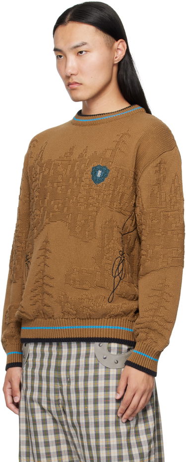 Sweater KIKO KOSTADINOV Fitz Textured Knit Crewneck Sweater Brun | KKAW25KN03-95, 3