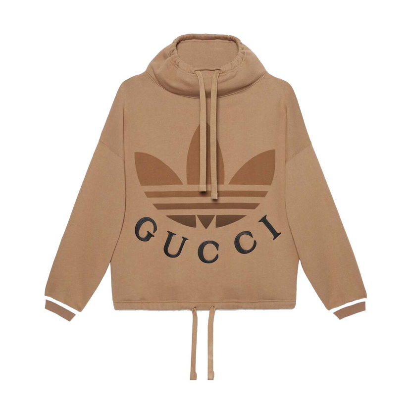 Sweatshirt Gucci adidas x Cotton Jersey Sweatshirt Dark Beige Beige | 717417 XJE2C 2091