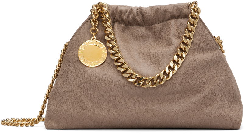 Handväska Stella McCartney Stella McCartney Falabella Mini Drawstring Bag Beige | 7B0144W9355