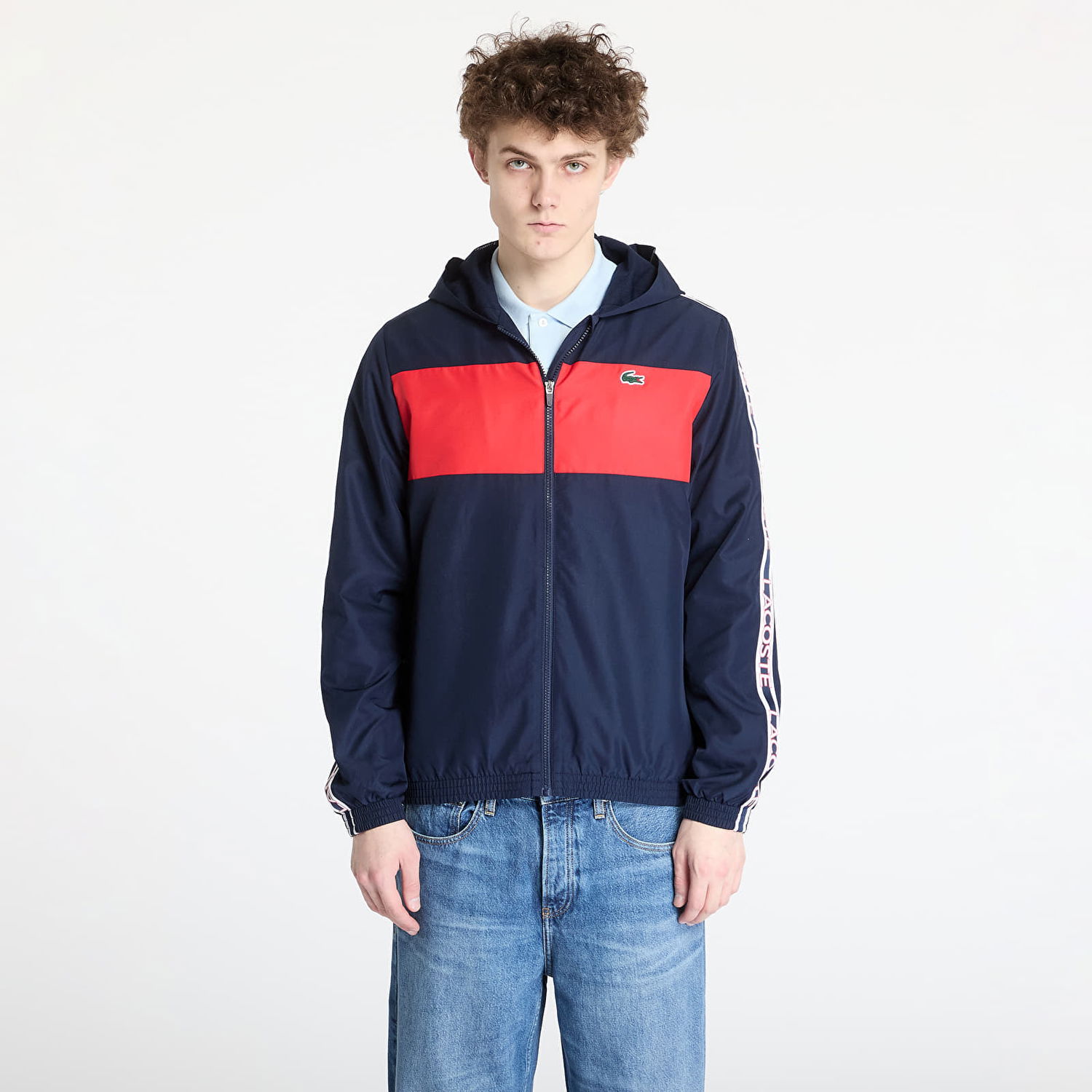 Vindjacka Lacoste Lacoste Diamond Weave Jacket Mörkblå | BH8972 C5L, 0