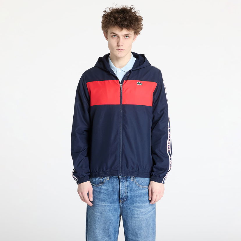Vindjacka Lacoste Lacoste Diamond Weave Jacket Mörkblå | BH8972 C5L