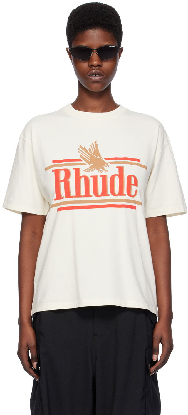T-shirt Rhude Rossa T-Shirt "Off-White" Beige | RHPS24TT10012611