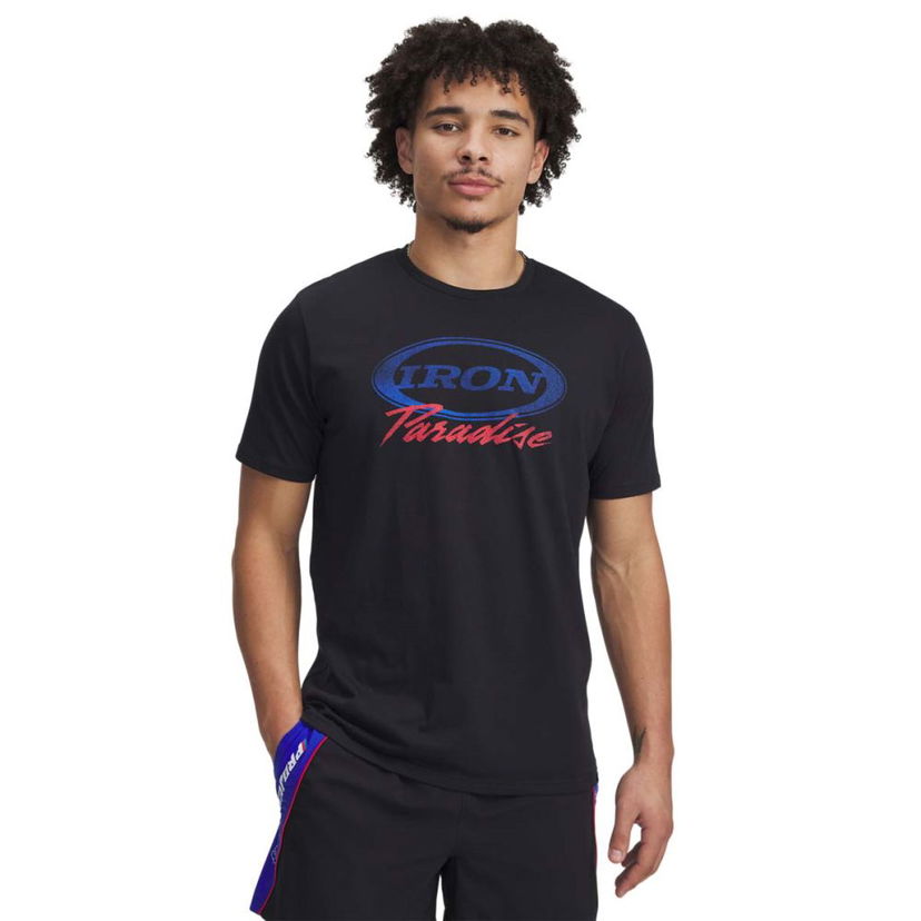 T-shirt Under Armour Project Rock Iron Paradise T-Shirt Svart | 1389945-001