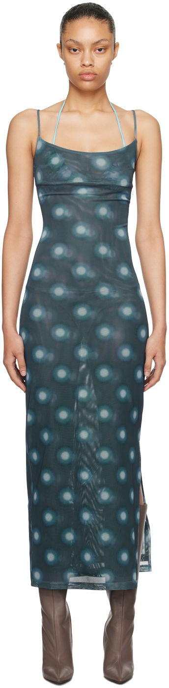 Klä Miaou Miaou Thais Maxi Dress Blå | 5019PM1GRB