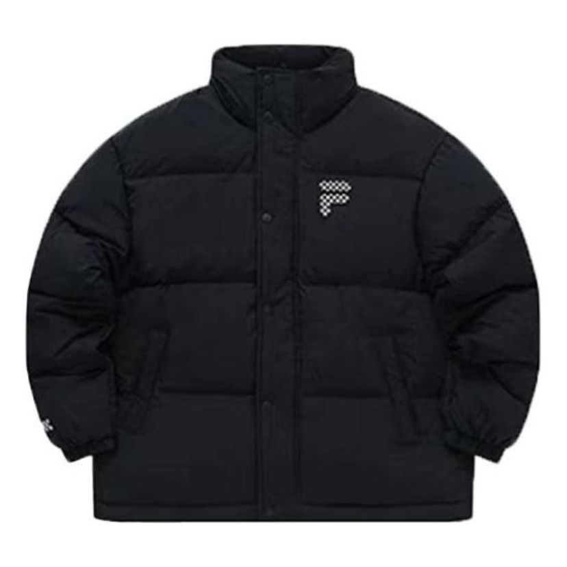 Pufferjacka FILA Fusion Logo Printed Down Jacket Svart | T11U343904F-BK
