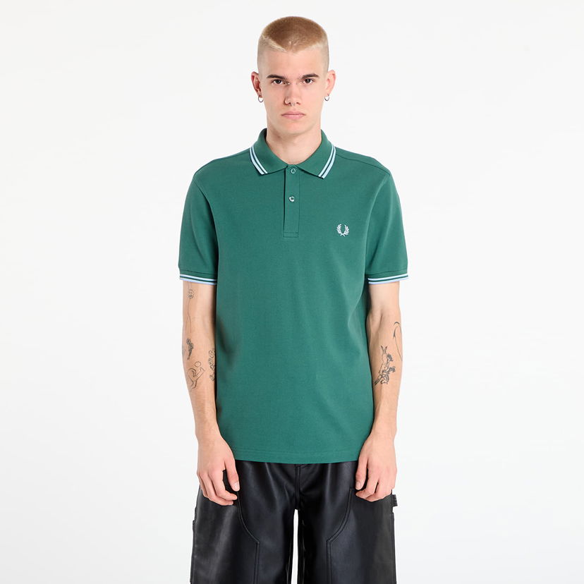 Polotröja Fred Perry Fred Perry Twin Tipped Shirt Grön | M3600 Z59