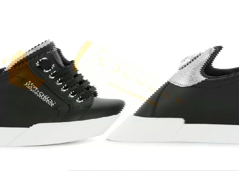 Sneakers och skor Dolce & Gabbana Portofino Black Gold Pearl W Svart | CK1602AN2988E831, 0