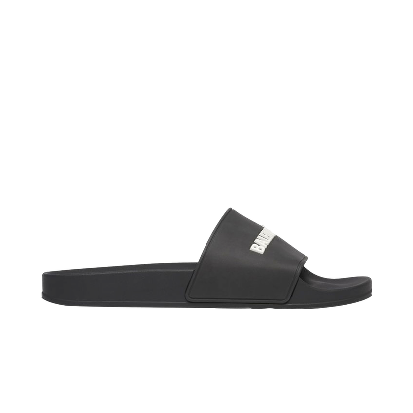 Sneakers och skor Balenciaga Pool Slide Black White Svart | 565826 W1S80 1006