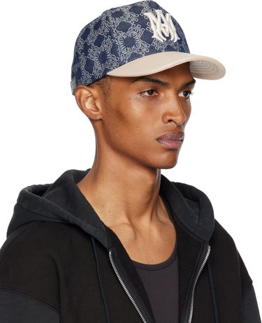 Keps AMIRI AMIRI MA Leather Brim Denim Cap Mörkblå | AMHACP1061, 1