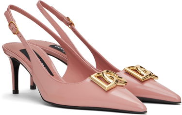 Sneakers och skor Dolce & Gabbana Dolce&Gabbana Polished Calfskin Slingback Heels Rosa | CG0894 A1037, 3