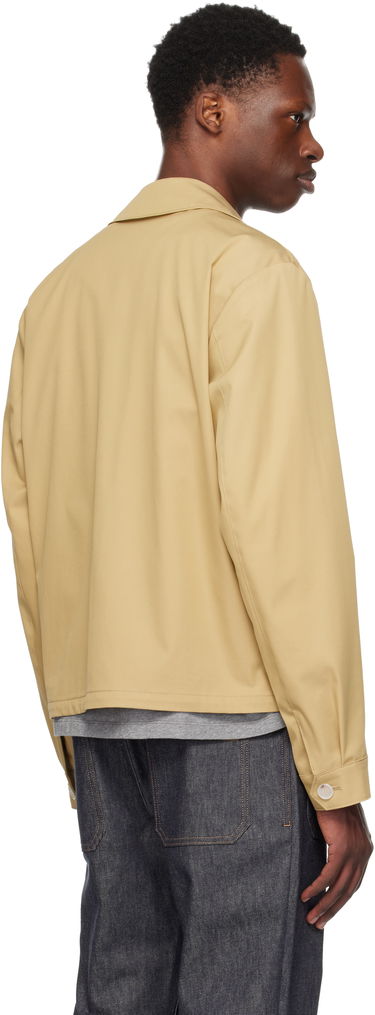 Jacka BOSS BECKHAM x BOSS Cotton Blend Zip-Up Jacket Beige | 50549075, 3