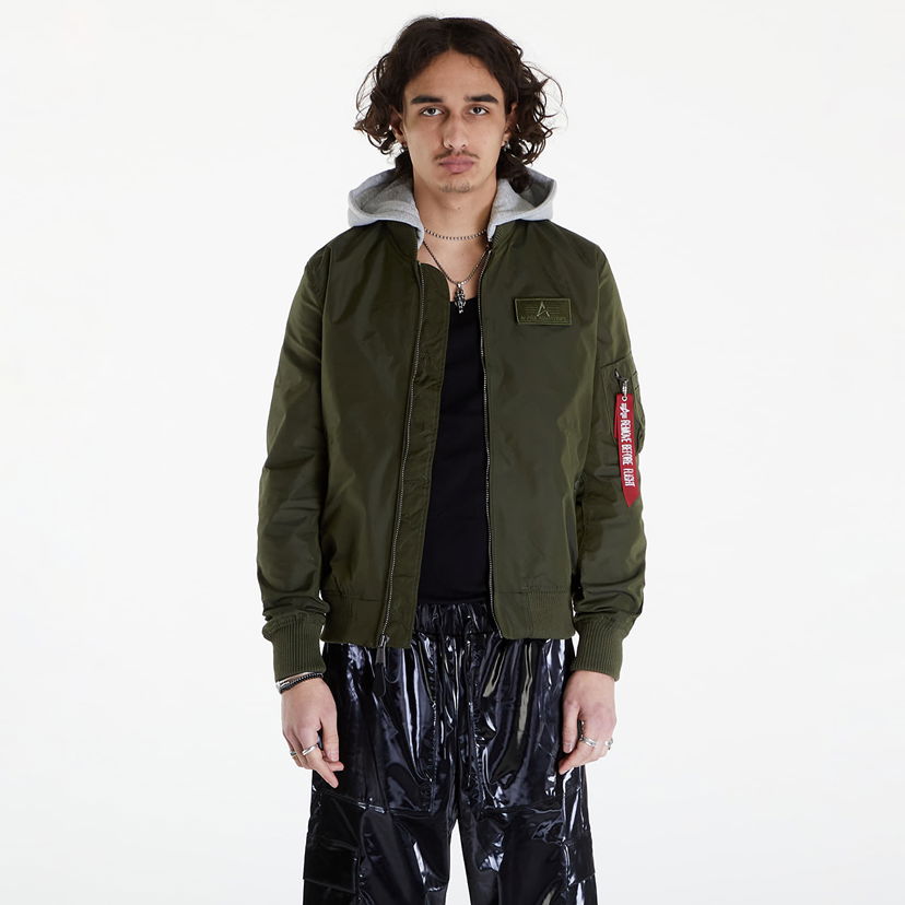 Jacka Alpha Industries MA-1 TT Hood Dark Green Grön | 196108 257