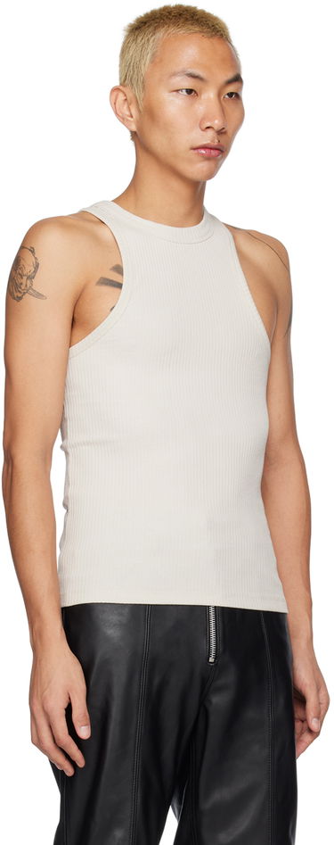 Linne Han Kjøbenhavn Light Ribbed Racer Top Beige | M-132460, 4