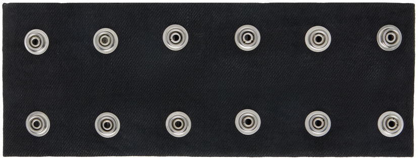 Halsband Rick Owens DRKSHDW Concordians Strobe Snap-Button Neck Band Choker Svart | DA02E7475 BW