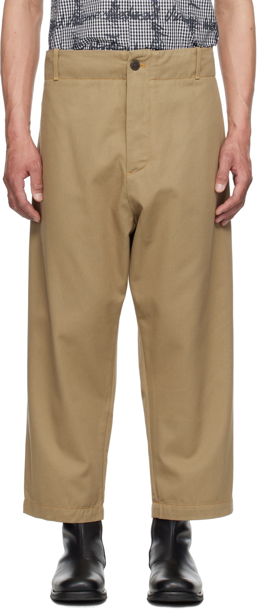Byxor Vivienne Westwood Vivienne Westwood Alien Trousers Beige | 39020009-W011Y-